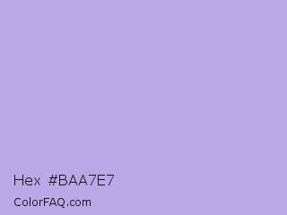 Hex #baa7e7 Color Image