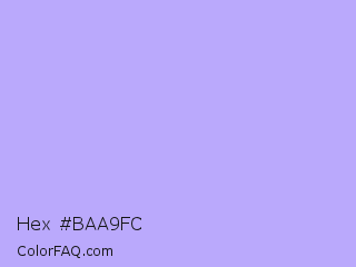 Hex #baa9fc Color Image
