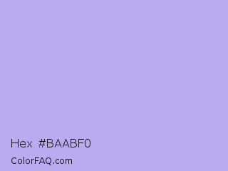 Hex #baabf0 Color Image