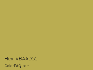 Hex #baad51 Color Image