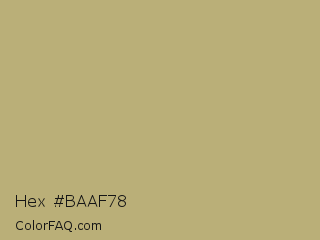 Hex #baaf78 Color Image