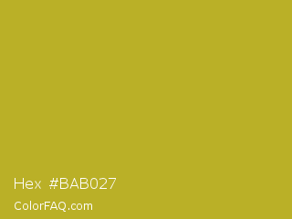 Hex #bab027 Color Image