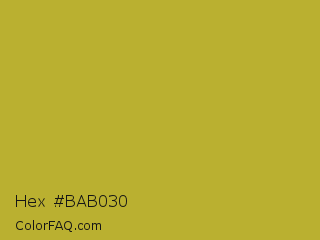 Hex #bab030 Color Image