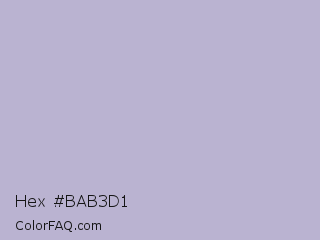 Hex #bab3d1 Color Image