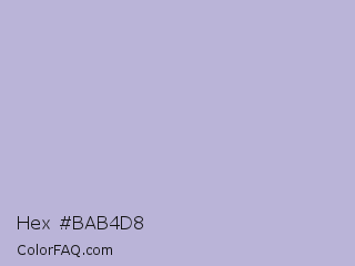 Hex #bab4d8 Color Image