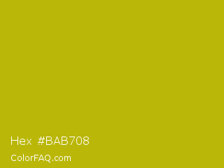 Hex #bab708 Color Image