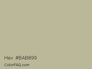 Hex #bab899 Color Image