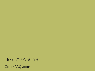 Hex #babc68 Color Image
