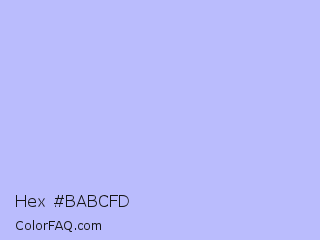 Hex #babcfd Color Image