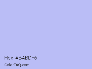 Hex #babdf6 Color Image