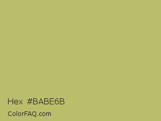 Hex #babe6b Color Image