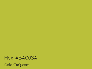 Hex #bac03a Color Image