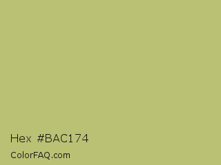 Hex #bac174 Color Image