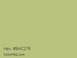 Hex #bac27e Color Image