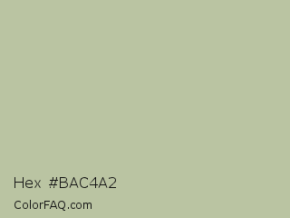 Hex #bac4a2 Color Image