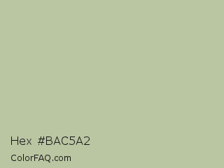 Hex #bac5a2 Color Image