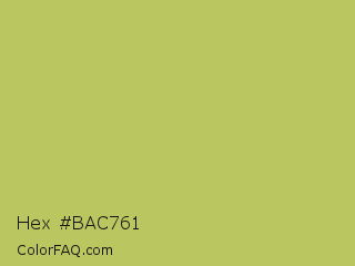 Hex #bac761 Color Image