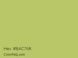 Hex #bac768 Color Image