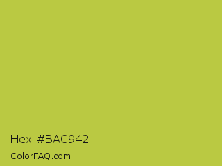 Hex #bac942 Color Image