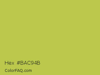 Hex #bac94b Color Image