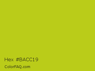Hex #bacc19 Color Image