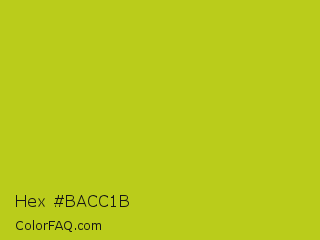 Hex #bacc1b Color Image