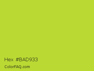 Hex #bad933 Color Image