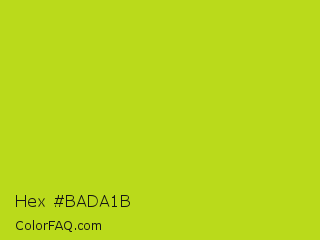 Hex #bada1b Color Image