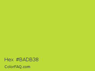 Hex #badb38 Color Image