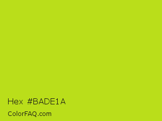 Hex #bade1a Color Image