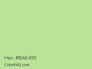 Hex #bae495 Color Image