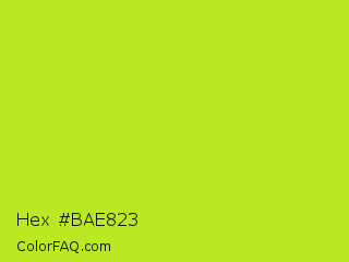 Hex #bae823 Color Image