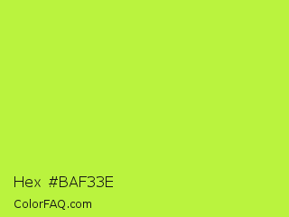 Hex #baf33e Color Image