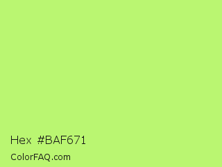 Hex #baf671 Color Image