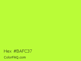 Hex #bafc37 Color Image