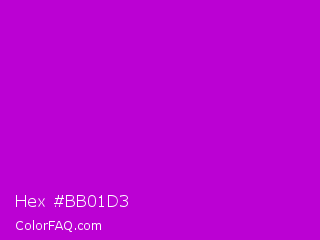 Hex #bb01d3 Color Image