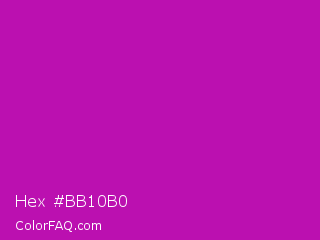 Hex #bb10b0 Color Image