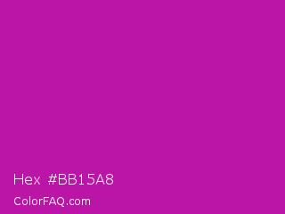 Hex #bb15a8 Color Image