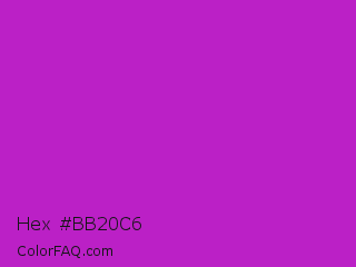 Hex #bb20c6 Color Image