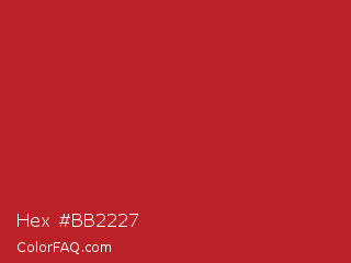 Hex #bb2227 Color Image