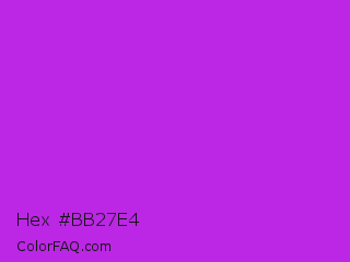 Hex #bb27e4 Color Image