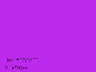 Hex #bb2aeb Color Image