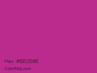 Hex #bb2b8e Color Image