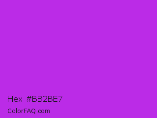 Hex #bb2be7 Color Image