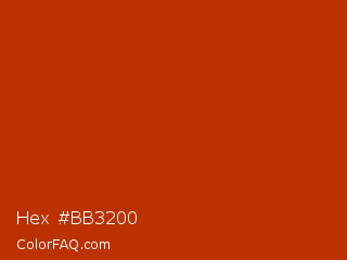 Hex #bb3200 Color Image