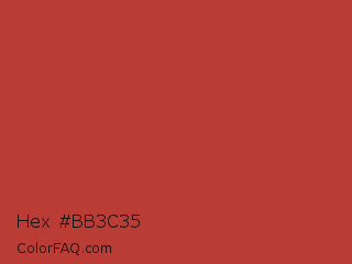 Hex #bb3c35 Color Image