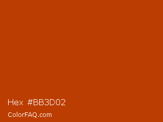 Hex #bb3d02 Color Image
