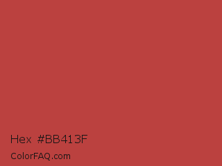 Hex #bb413f Color Image