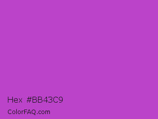 Hex #bb43c9 Color Image