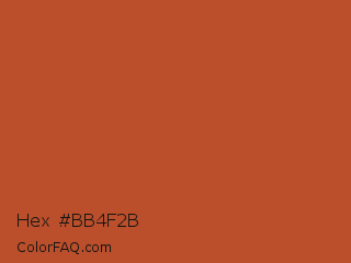 Hex #bb4f2b Color Image